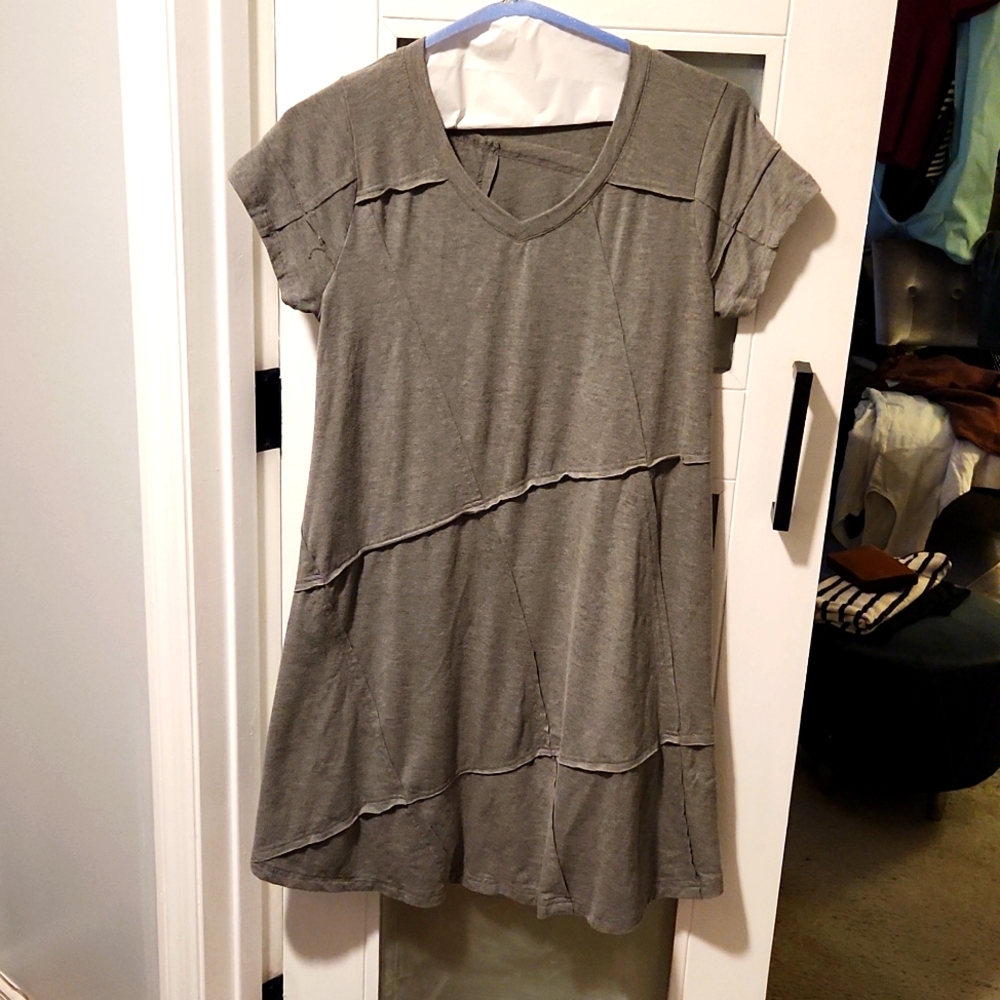 Gray Jersey knit t-shirt dress